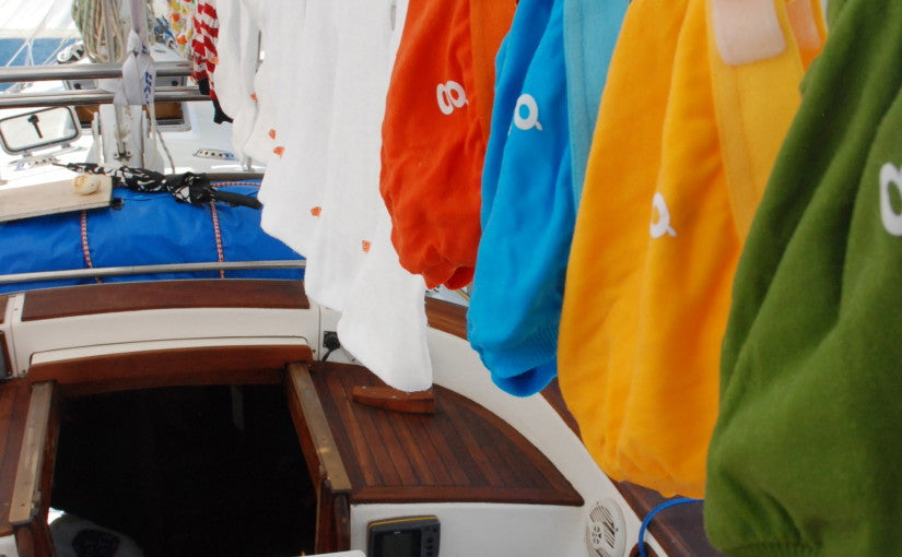 On location with Jess and James: cloth diapers and a human washing machine.