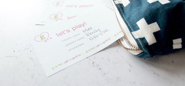 g is for Get Together: Free Play Date Cards Printable!