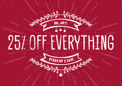 25% off Everything